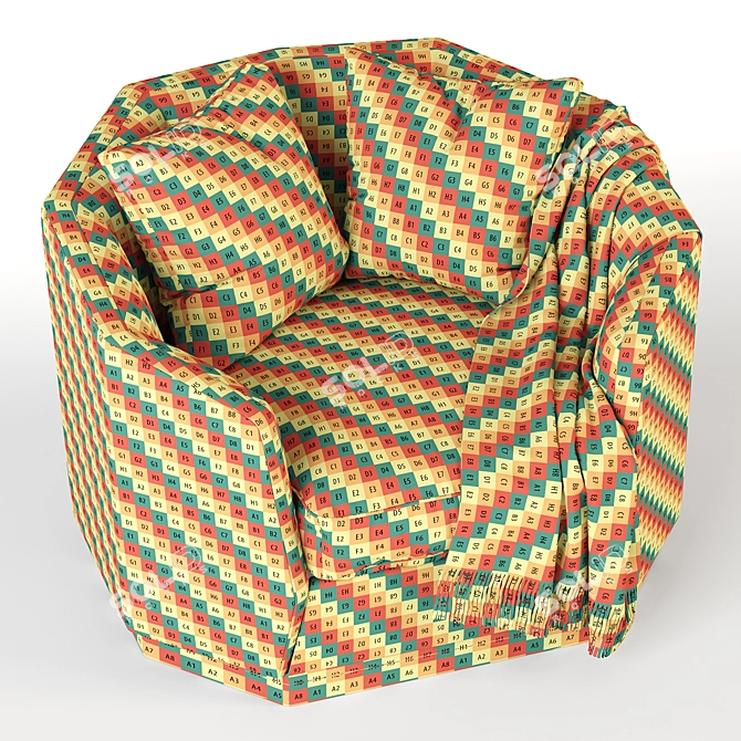 Modern Swivel Caracole Chair 3D model image 4
