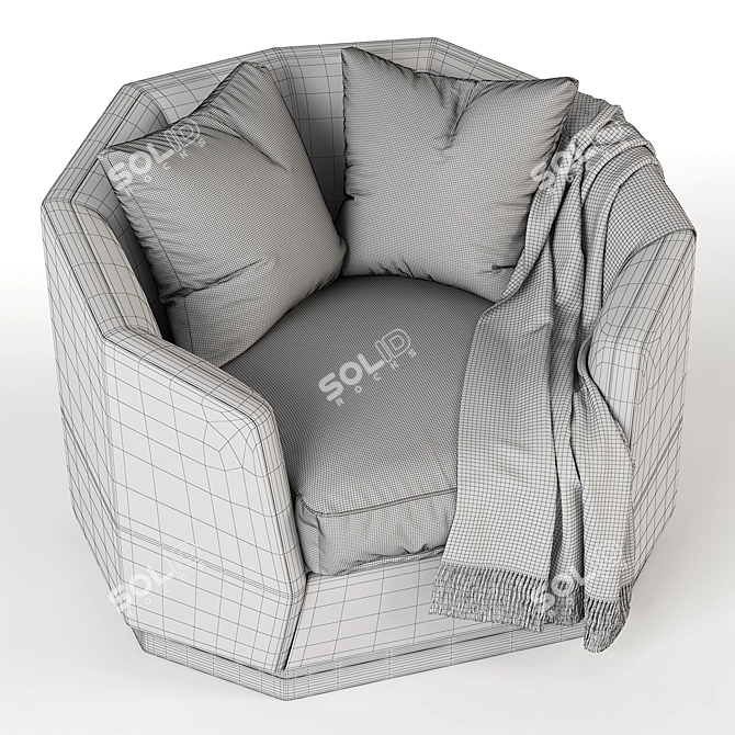 Modern Swivel Caracole Chair 3D model image 5