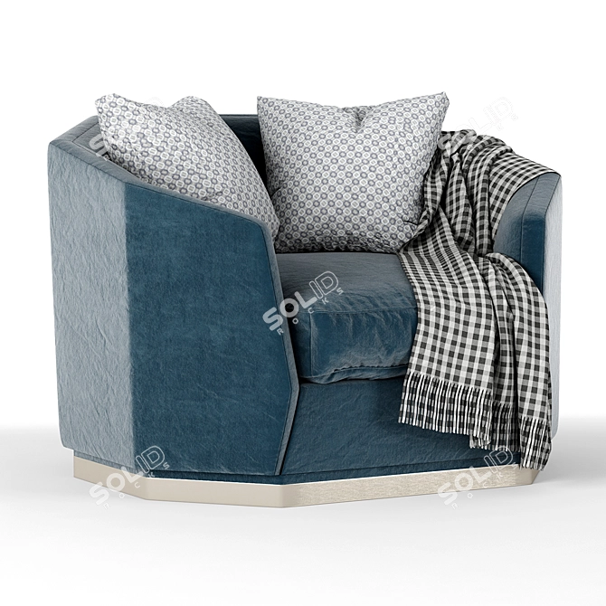 Modern Swivel Caracole Chair 3D model image 6