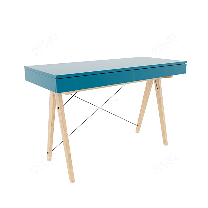 Sleek Basic Desk 3D model image 1