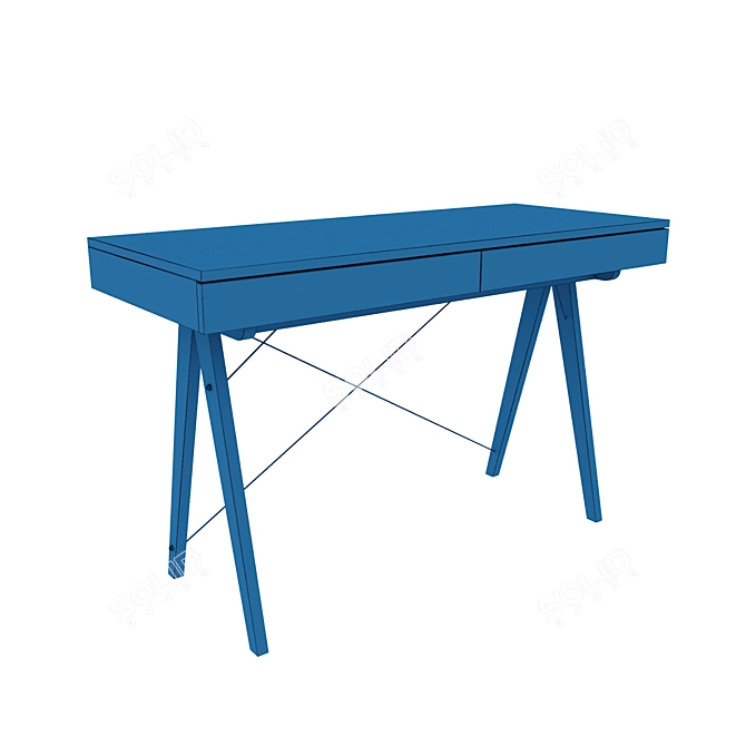 Sleek Basic Desk 3D model image 4