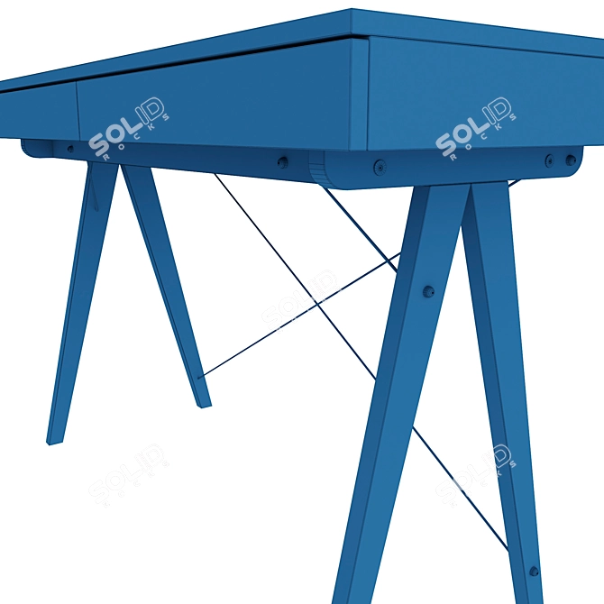 Sleek Basic Desk 3D model image 5