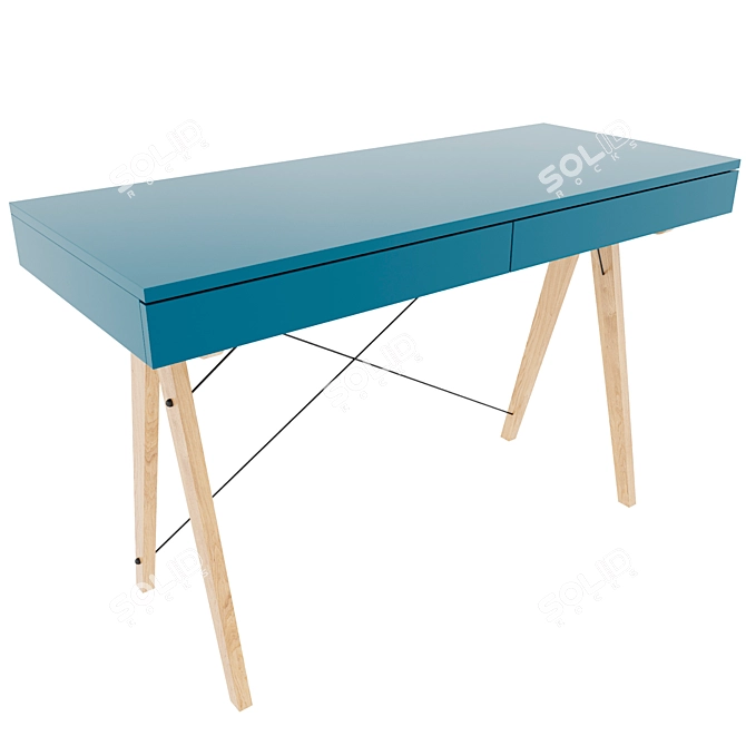 Sleek Basic Desk 3D model image 6