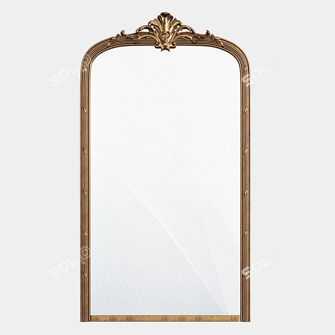 Scandinavian Retro Wall Mirror 3D model image 2