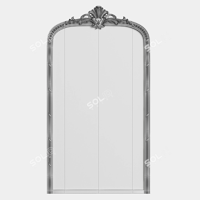 Scandinavian Retro Wall Mirror 3D model image 4