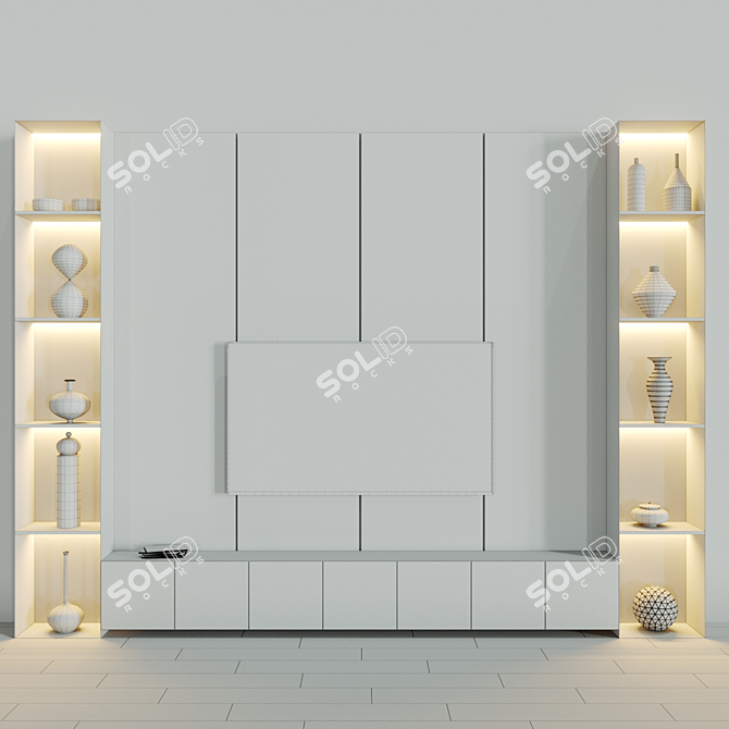 Modern TV Stand for Stylish Home 3D model image 4