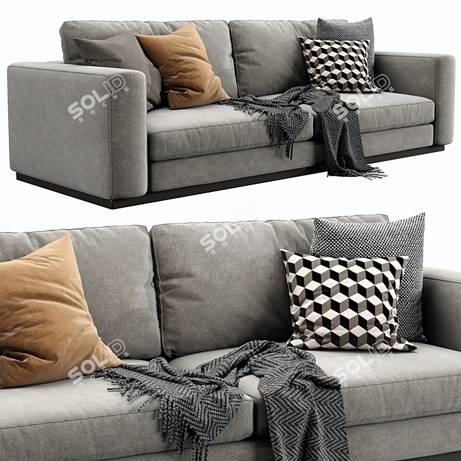 Modern Reversi 14 Sofa 3D model image 2