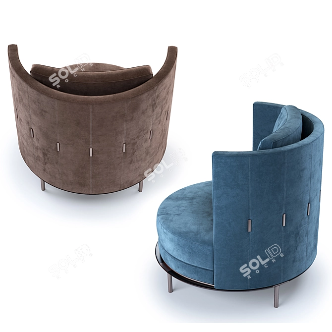 Stylish Aster Estee Armchair 3D model image 4