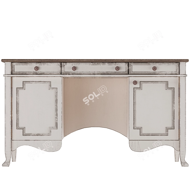 Victorian Classic Work Desk 3D model image 5