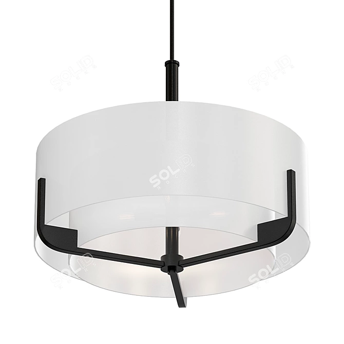 Nuvo Frankie Drum Chandelier 3D model image 1