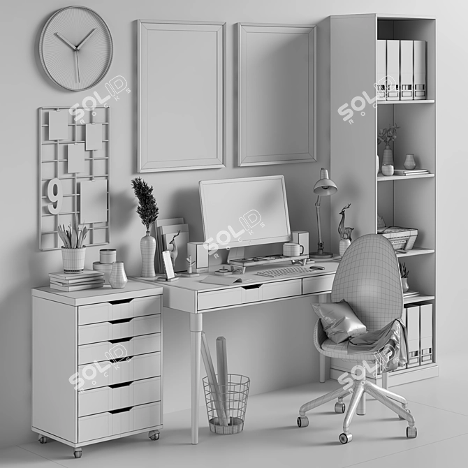 IKEA 2015 Workstation 3D model image 5