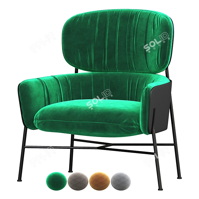 Elegant Caristo Armchair: Modern Comfort 3D model image 1