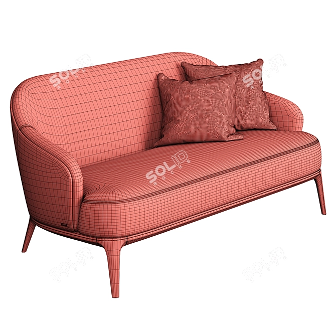 Modern Compact Furman Sofa 3D model image 5