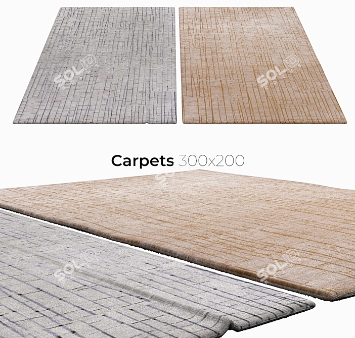 Stylish Interior Carpets 3D model image 1