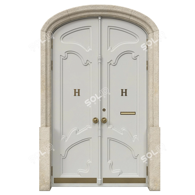 Classic 3D Max Door: 1600mm x 2900mm 3D model image 1