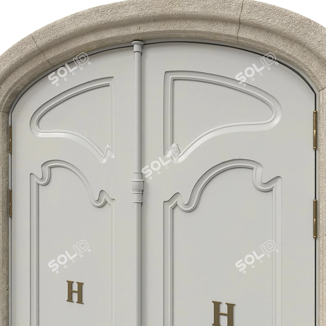 Classic 3D Max Door: 1600mm x 2900mm 3D model image 4