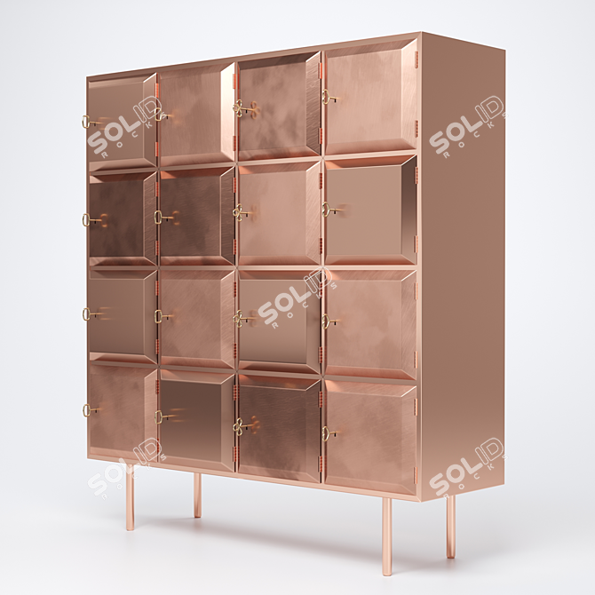 Glossy Cabinet for Corona Render 3D model image 1