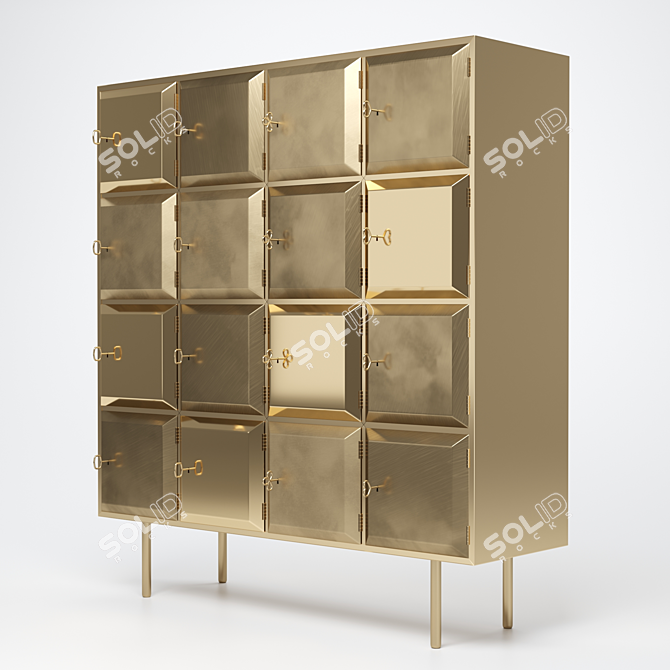 Glossy Cabinet for Corona Render 3D model image 2