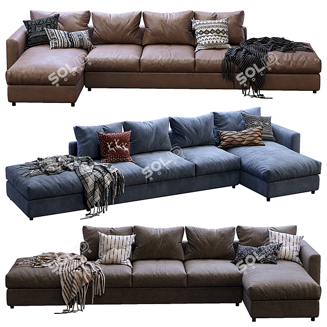 Versatile and Stylish Ikea Vimle Sofa 3D model image 1