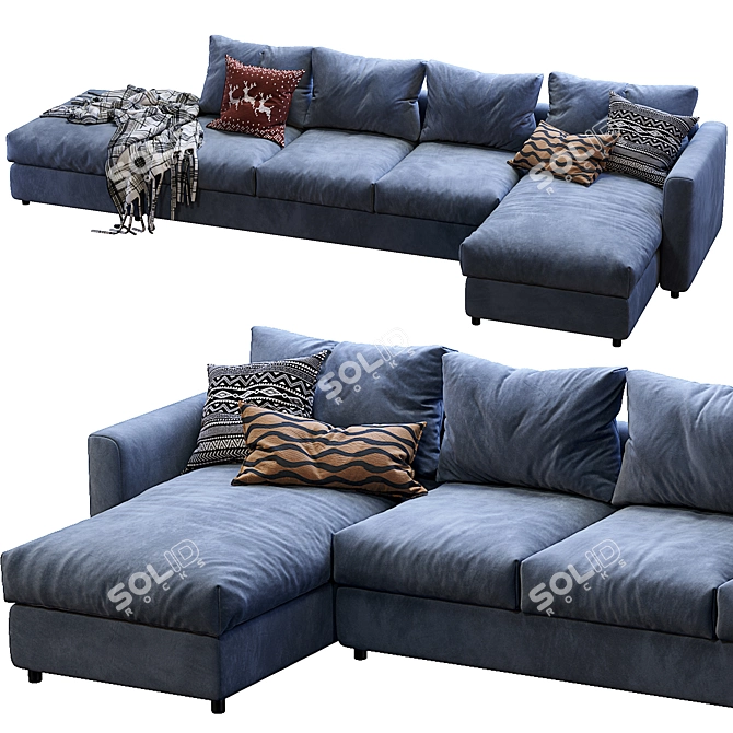 Versatile and Stylish Ikea Vimle Sofa 3D model image 3