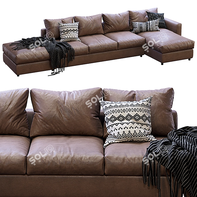 Versatile and Stylish Ikea Vimle Sofa 3D model image 4