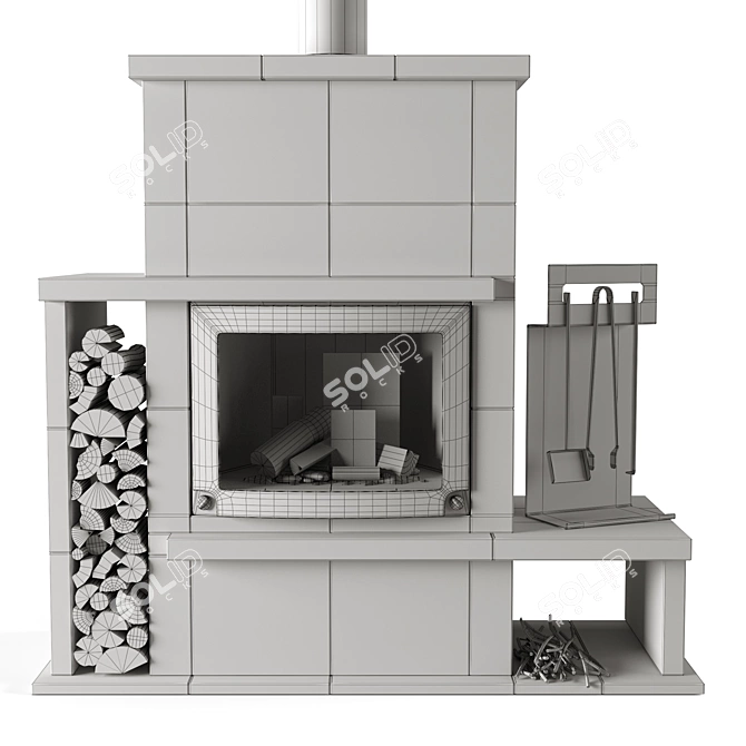 Ostro Fireplace Insert: Keddy SK 204 3D model image 4