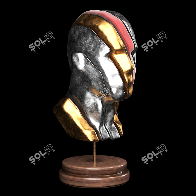 Sliced Bust Sculpture - Unique Art 3D model image 4