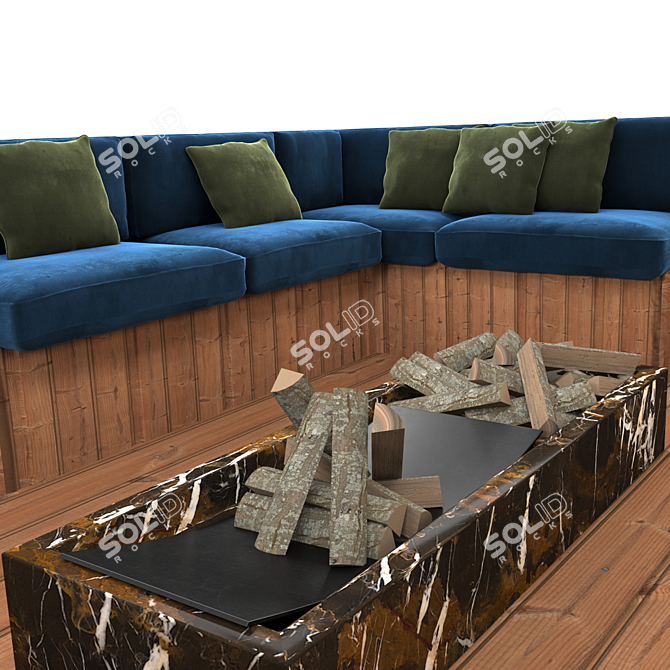 Aquaflex Sofarino: Convertible Seating for Overflow Pools 3D model image 2