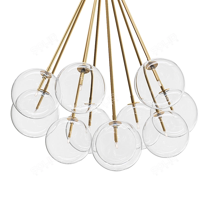 Elegant Eichholtz Molecule Ceiling Lamp 3D model image 1