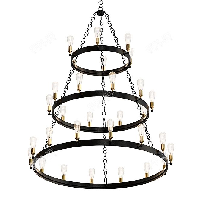 Maxim Noble 50" Chandelier 3D model image 1