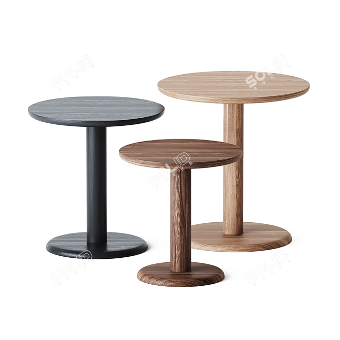 Minimalist Pon Side Table by Jasper Morrison 3D model image 2