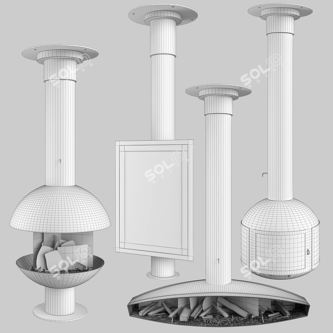 Focus Creation 3: The Ultimate Fireplace Set 3D model image 5