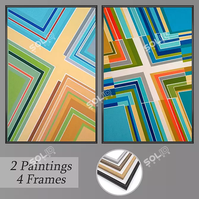 Versatile Set of Wall Paintings 3D model image 1