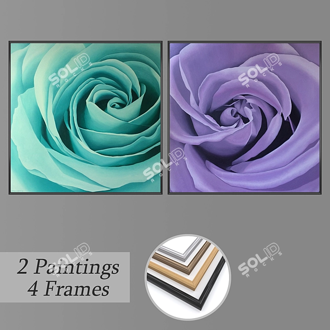 Versatile Set of Wall Paintings: No 2937 3D model image 1