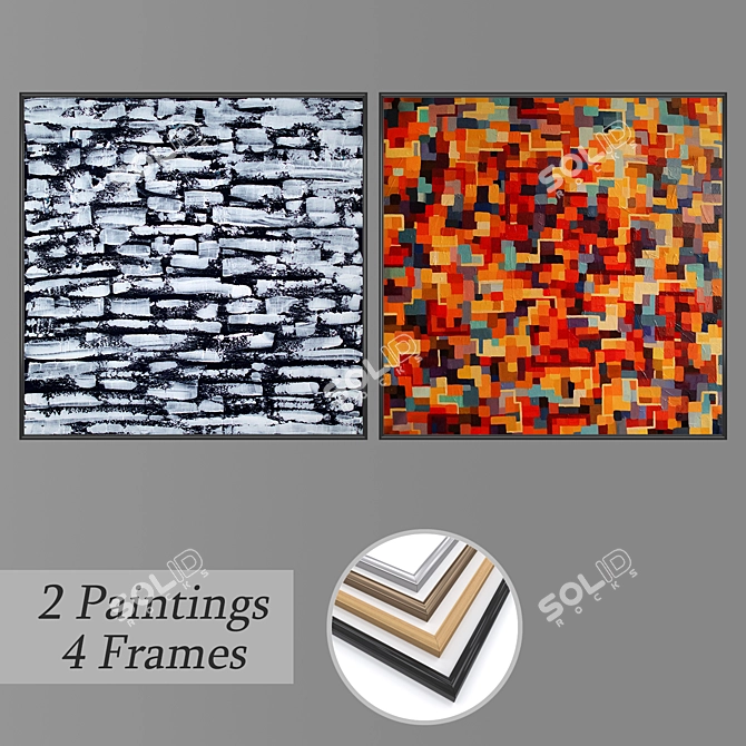 Modern Wall Art Set: No. 2939 3D model image 1