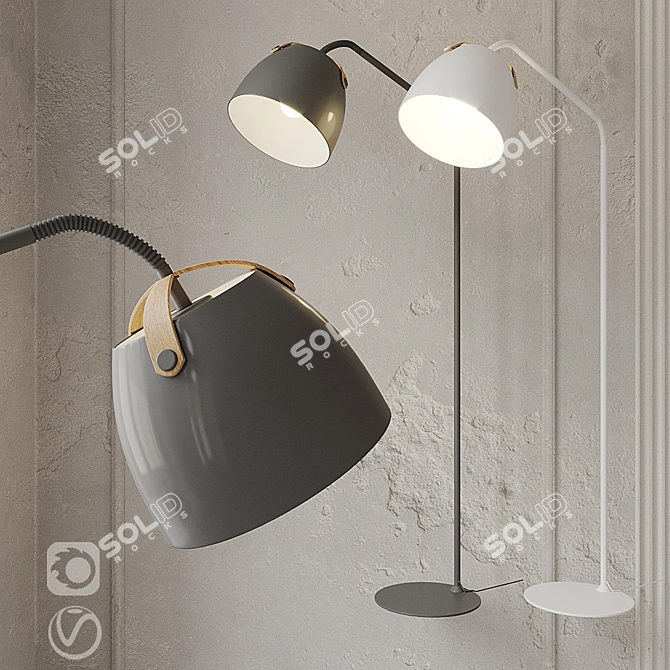 Scandinavian Style Oslo Floor Lamp 3D model image 2