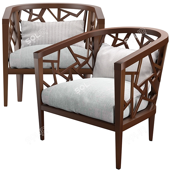 Ankara Truffle Frame Chair: Simply Elegant 3D model image 1