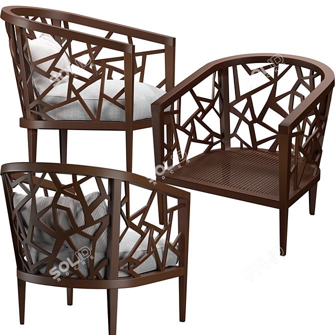 Ankara Truffle Frame Chair: Simply Elegant 3D model image 2
