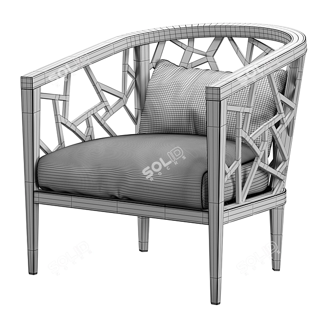 Ankara Truffle Frame Chair: Simply Elegant 3D model image 4