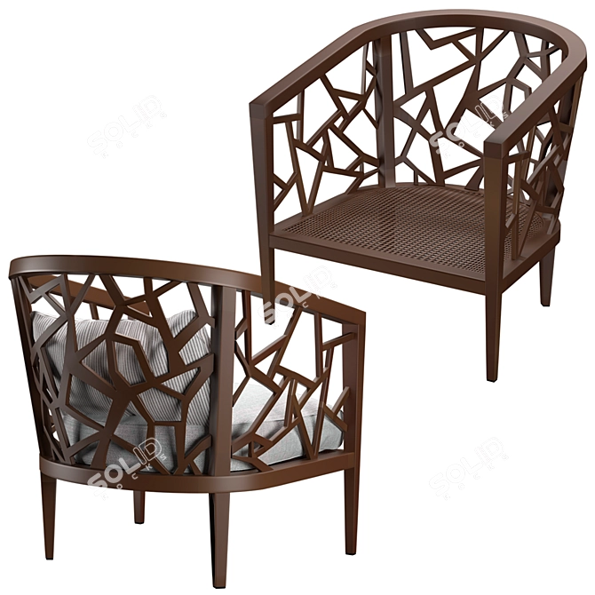 Ankara Truffle Frame Chair: Simply Elegant 3D model image 6