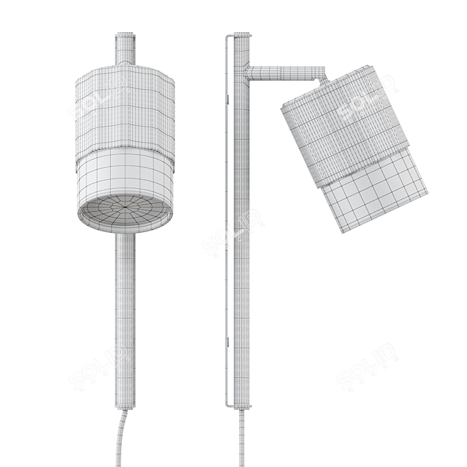 LED Cylinder Wall Light 3D model image 4