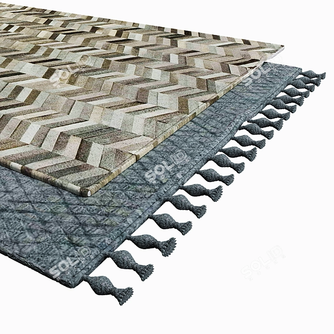 Stylish Interior Carpets 3D model image 2