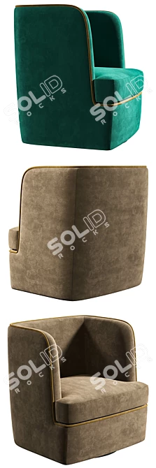 Luxore PBR Armchair 3D model image 2