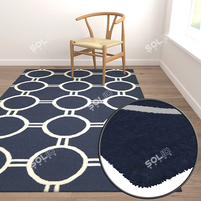 High-Quality Carpet Set: 3 Variants 3D model image 5