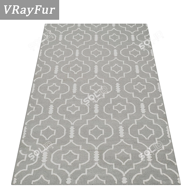 Versatile Carpet Set with High-Quality Textures 3D model image 2