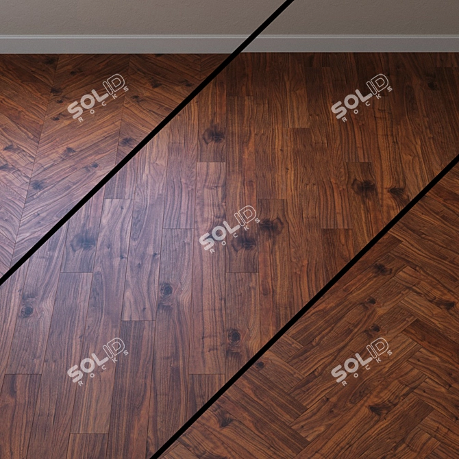 Luxury Oak Laminate Flooring 3D model image 1