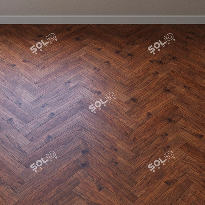 Luxury Oak Laminate Flooring 3D model image 4