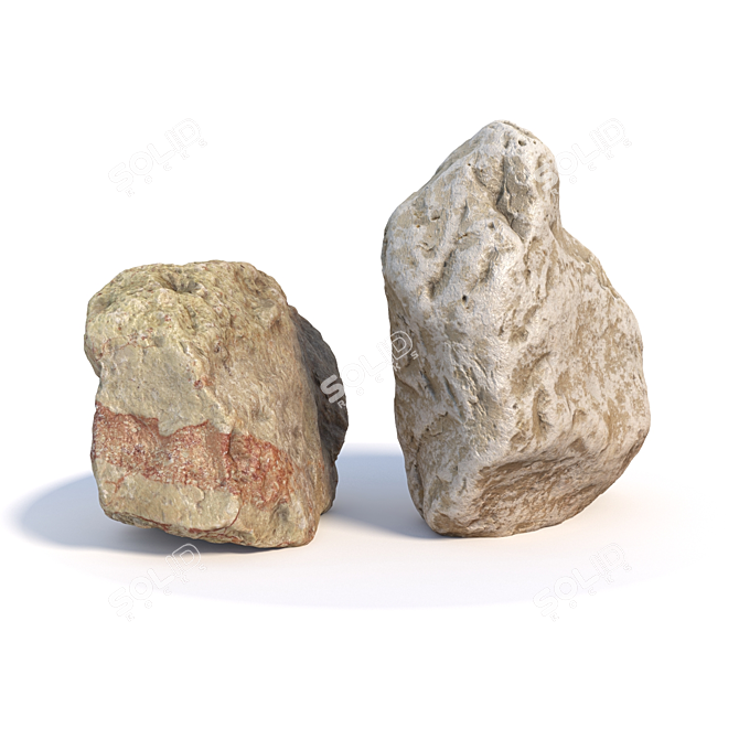 360° Scanned Stones for Landscaping 3D model image 3