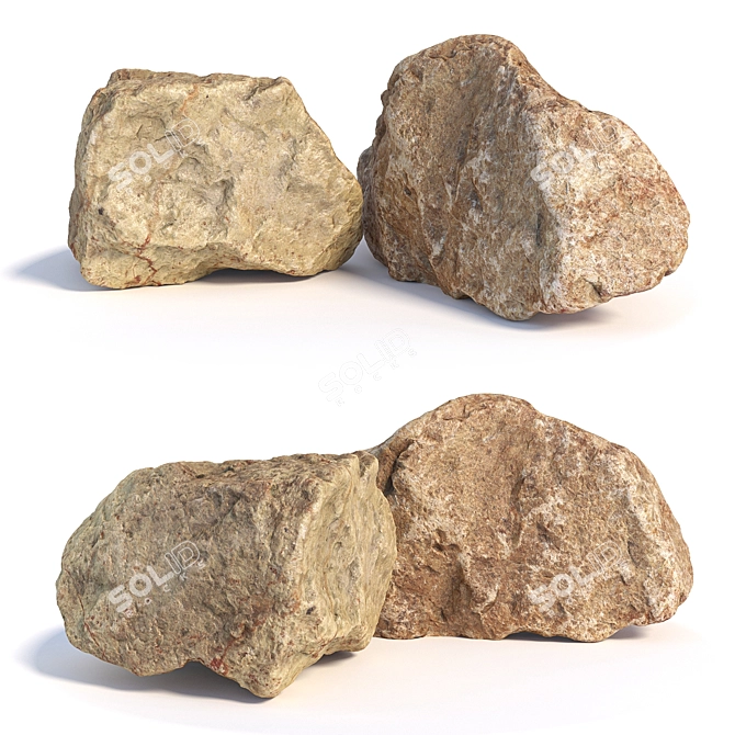 Scanned Landscape Stones 3D model image 1