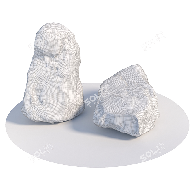 360° Scanned Landscape Stones 3D model image 5